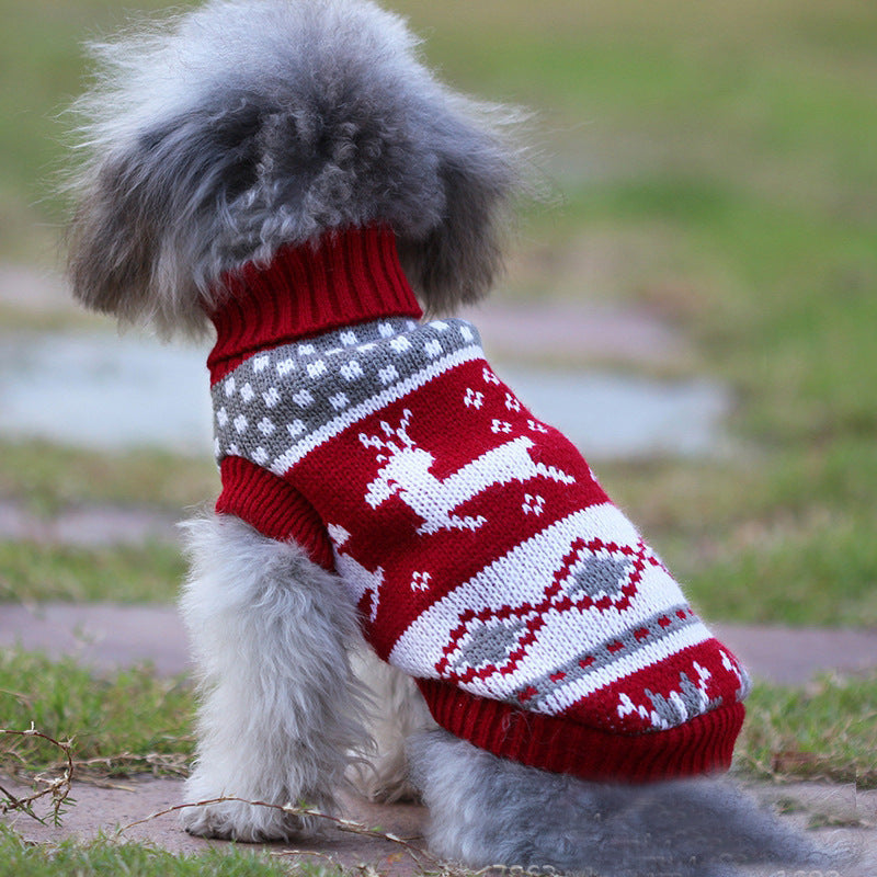 Pet Cat Dog reindeer maple leaves snowflakes holiday ugly christmas sweater