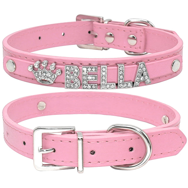 Personalized Cat Rhinestone Puppy Small Dogs Collar