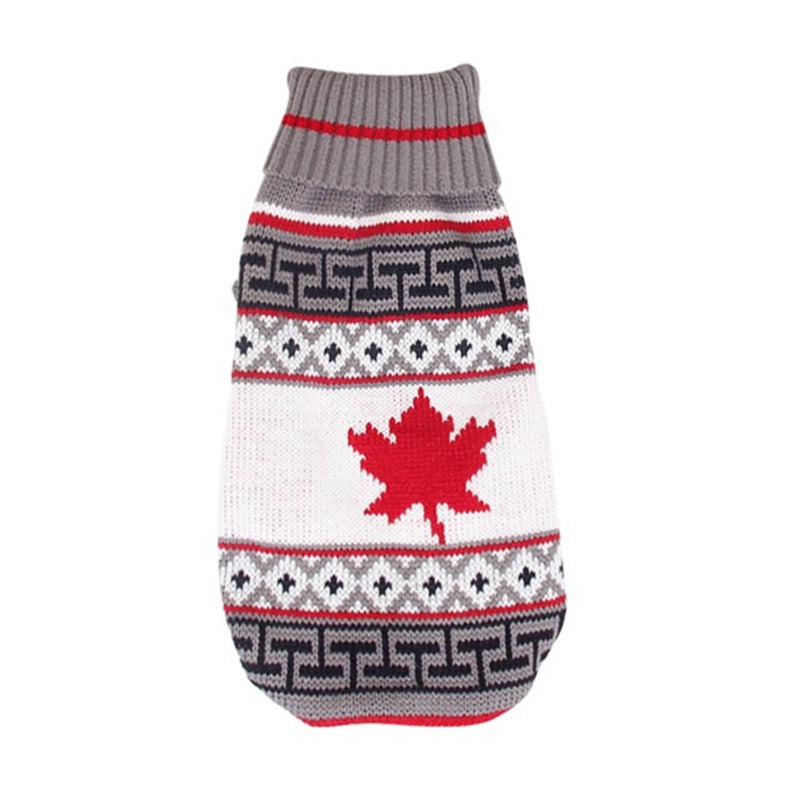 Pet Cat Dog reindeer maple leaves snowflakes holiday ugly christmas sweater