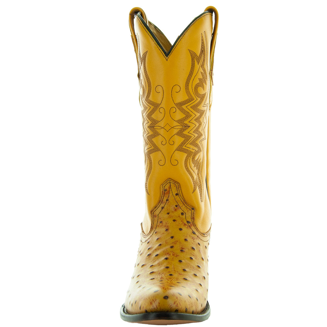 Men's Mantequilla Ostrich Print Cowboy Boots