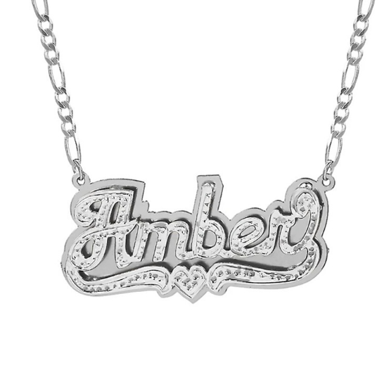 Custom Double Layer Name Necklace in Stainless Steel