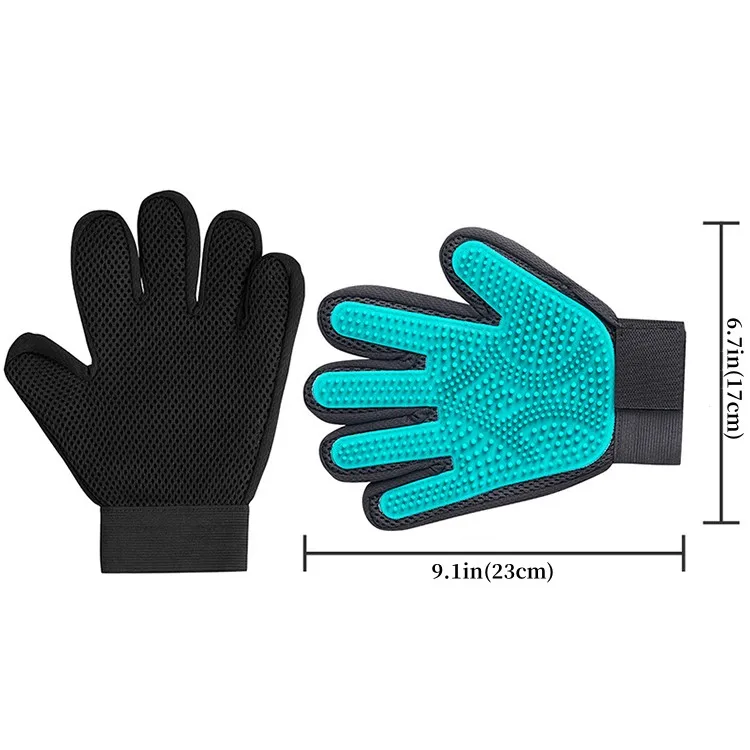 Upgrade Pet Grooming Gloves for Dogs, Cats, Rabbits & Horses with Long and Short Hair, Pets Hair Remover Mittens - 1 Pair