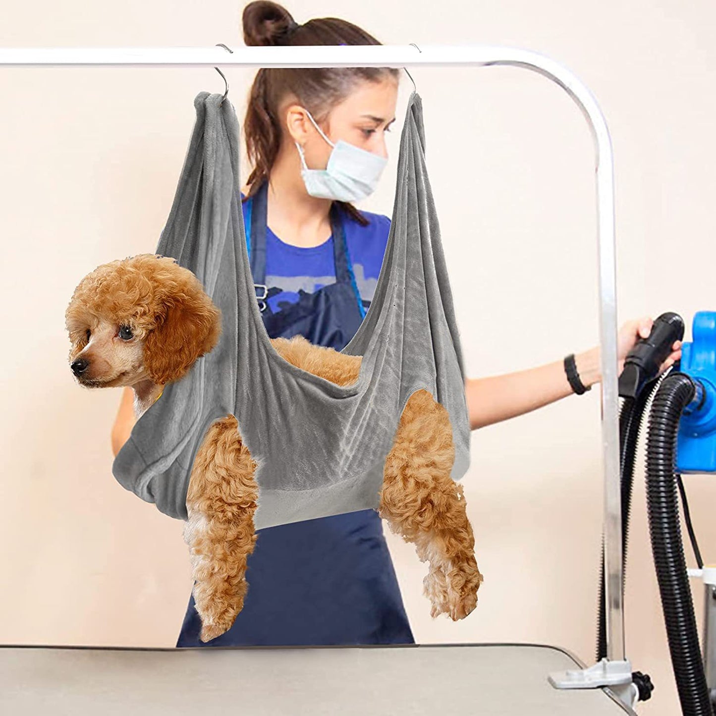 Pet Dog Cat Grooming Trimming Hammock Harness Restraint Helper Bag