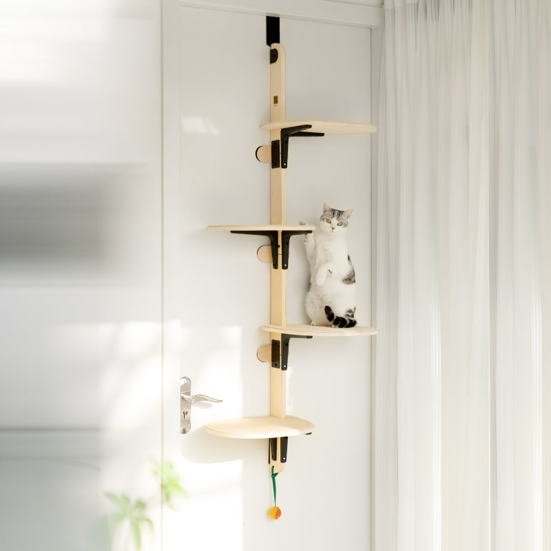 Door Hanging Bed Comfort Eco-Friendly Pine Wood Stable Durable Scratch Board Pet Climbing Frame