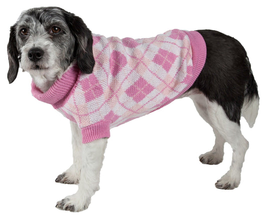 Pet Life 'Argyle Style' Ribbed Knitted Fashion Designer Dog Sweater