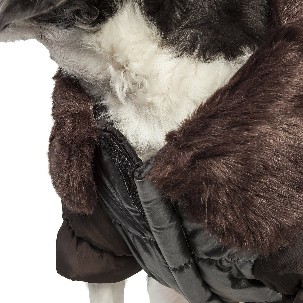 Track-Collared' Metallic Ultra Fur 3M Insulated Pet Dog Jacket