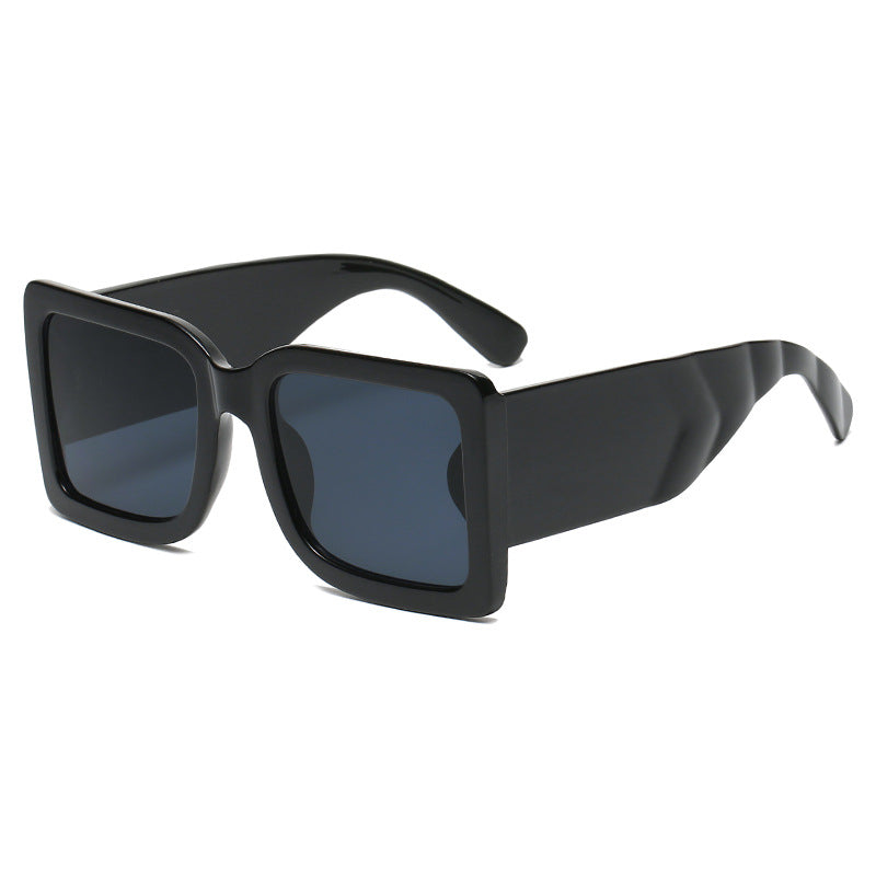 New Men Women Trend Big Frame Square Contrast Color Sunglasses