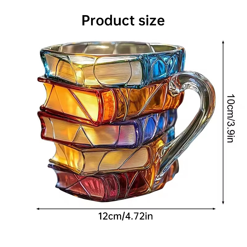 3D Painted Books Coffee Tea 11 oz Colorful Mug