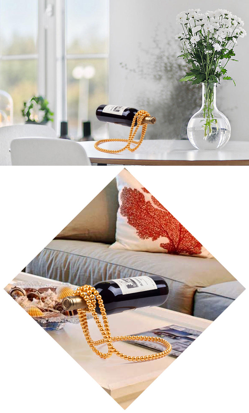 Pearl Necklace Stainless Steel Wine Champagne Rack