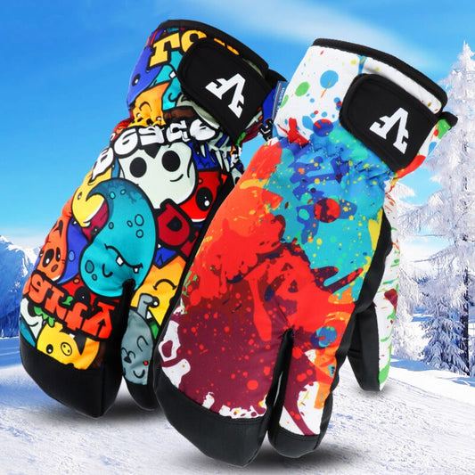 Men Women Kids Winter Warm Snowboarding Ski Gloves Snow Mittens Waterproof Cycling  S M L XL