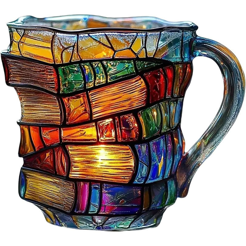 3D Painted Books Coffee Tea 11 oz Colorful Mug
