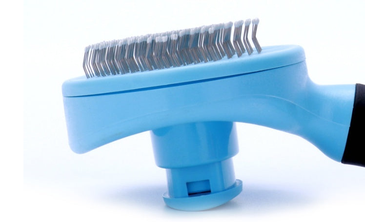 Pet steel needle slicker brush