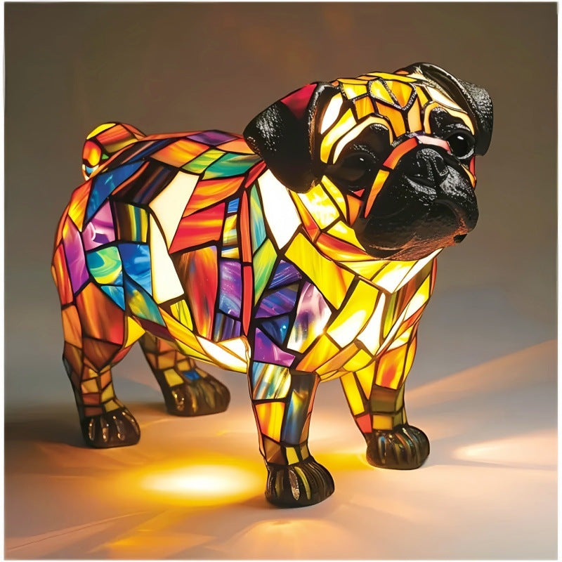 Animal resin LED night light bedside lamp
