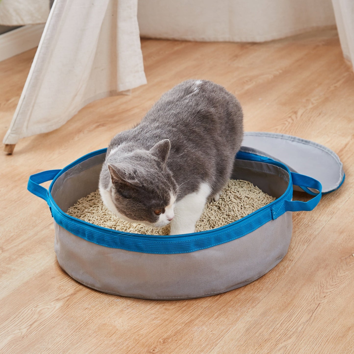 Porta Potty Litter Box for Traveling Kitties