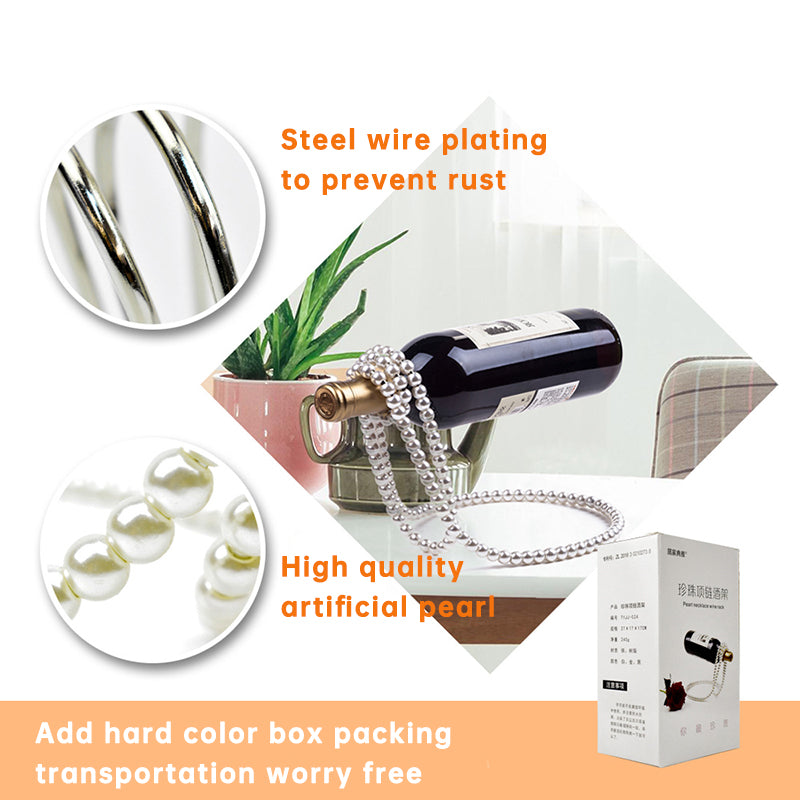 Pearl Necklace Stainless Steel Wine Champagne Rack
