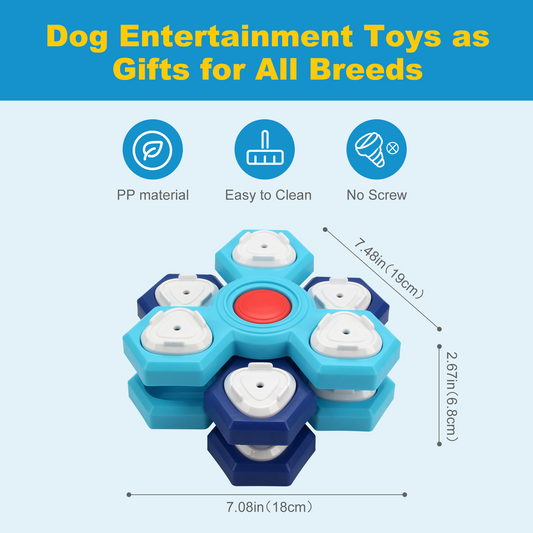 Interactive Dog Treat Puzzle Toy