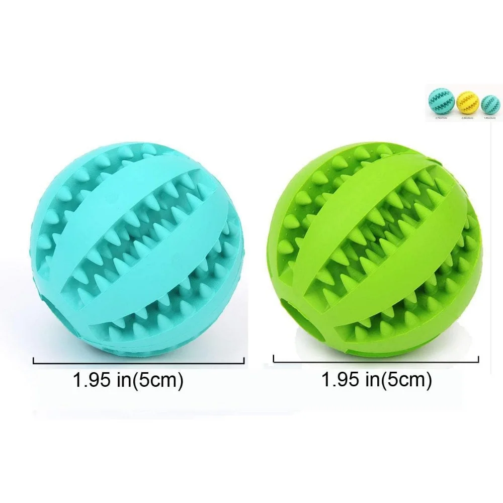 Dog Treat Toy Ball, Dog Tooth Cleaning Toy, Interactive Dog Toys Pack of 2