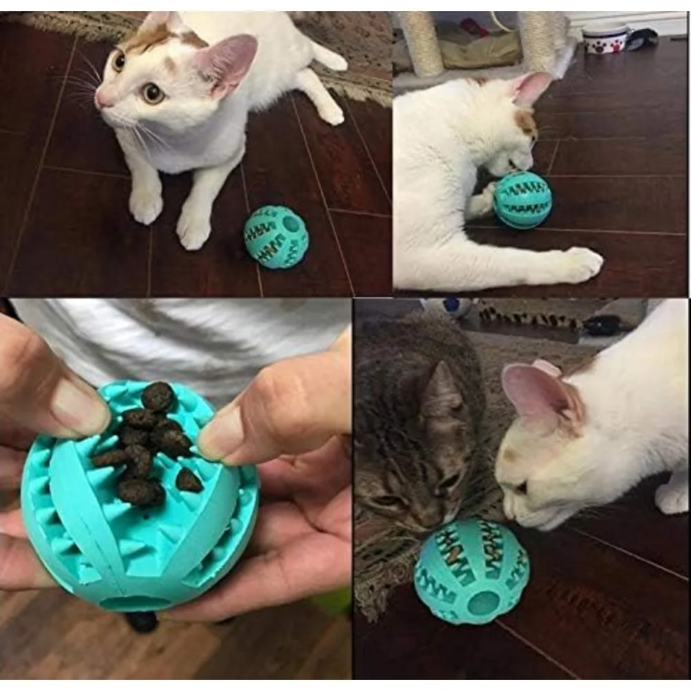 Dog Treat Toy Ball, Dog Tooth Cleaning Toy, Interactive Dog Toys Pack of 2