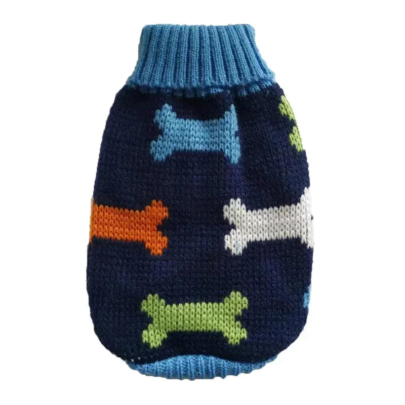 Warm Pet Knitted Winter Sweater for Small Medium Dogs