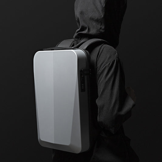 New Men Hard Shell Waterproof USB Backpack