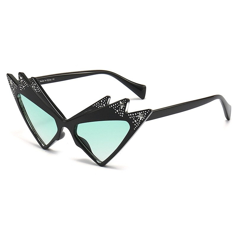 Butterfly Crystal Cat Eye Sunglasses Shades for Women