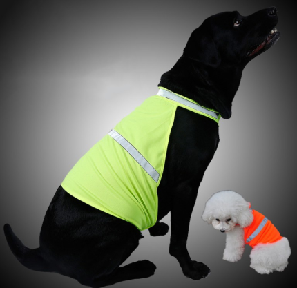 Fluorescent safety dog vest