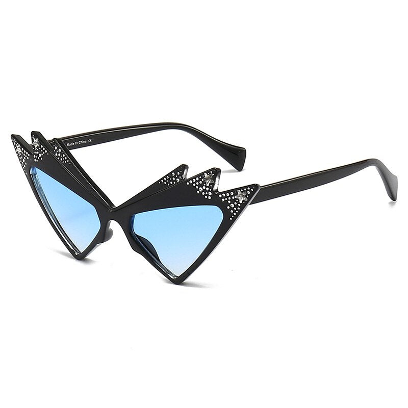 Butterfly Crystal Cat Eye Sunglasses Shades for Women