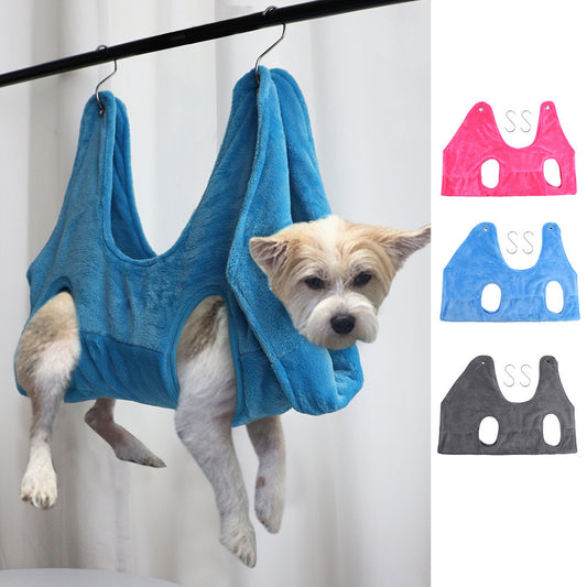 Pet Dog Cat Grooming Trimming Hammock Harness Restraint Helper Bag