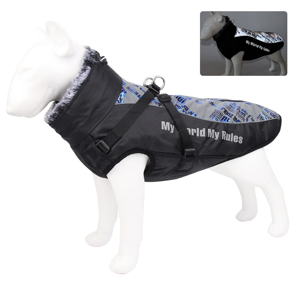 New Large Pet Warm Reflective Dog Thickened Coat Vest Jacket