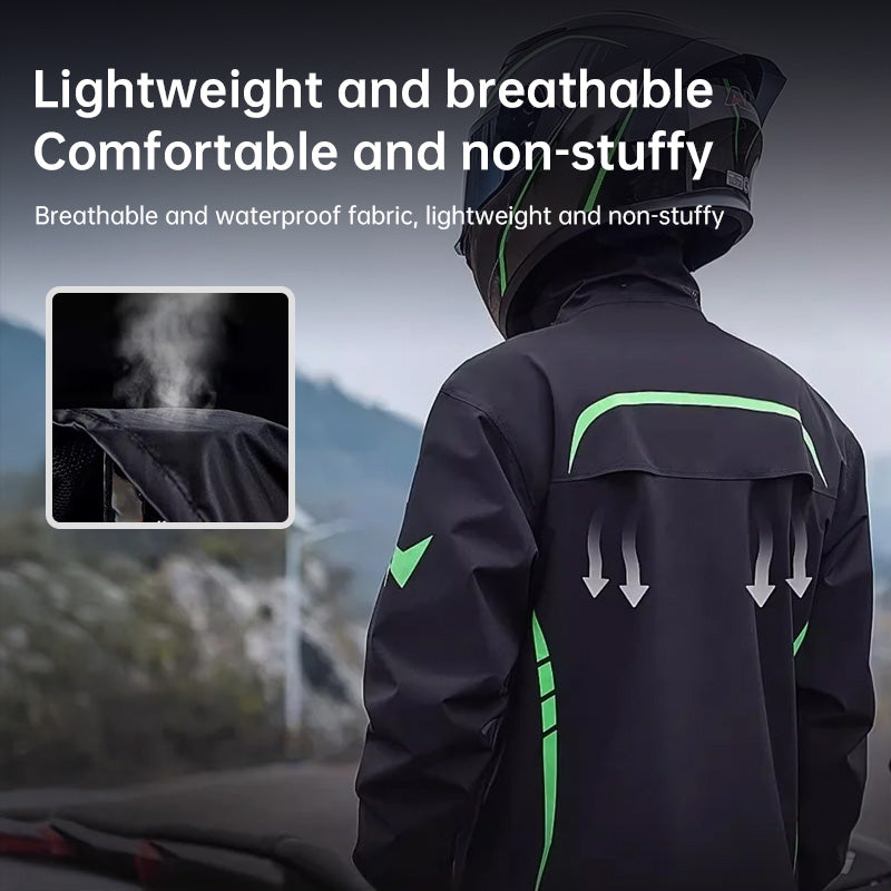 Waterproof Split Motorcycle Rain Suit - Lightweight, Foldable, Windproof, Heavy Rain Protection