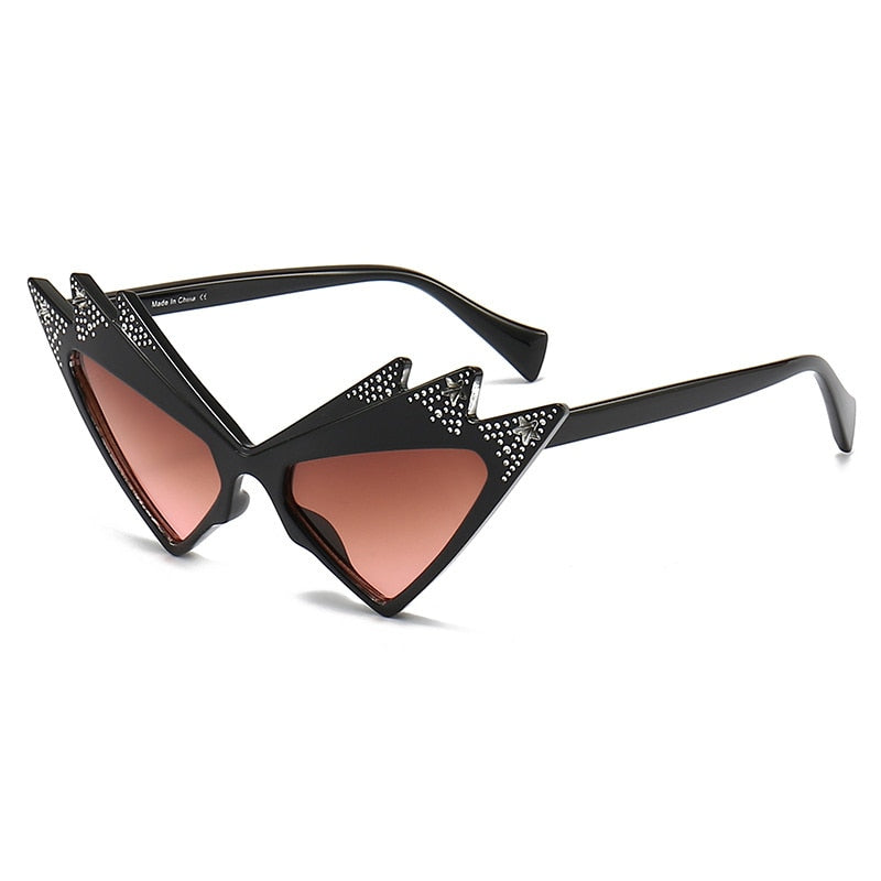 Butterfly Crystal Cat Eye Sunglasses Shades for Women