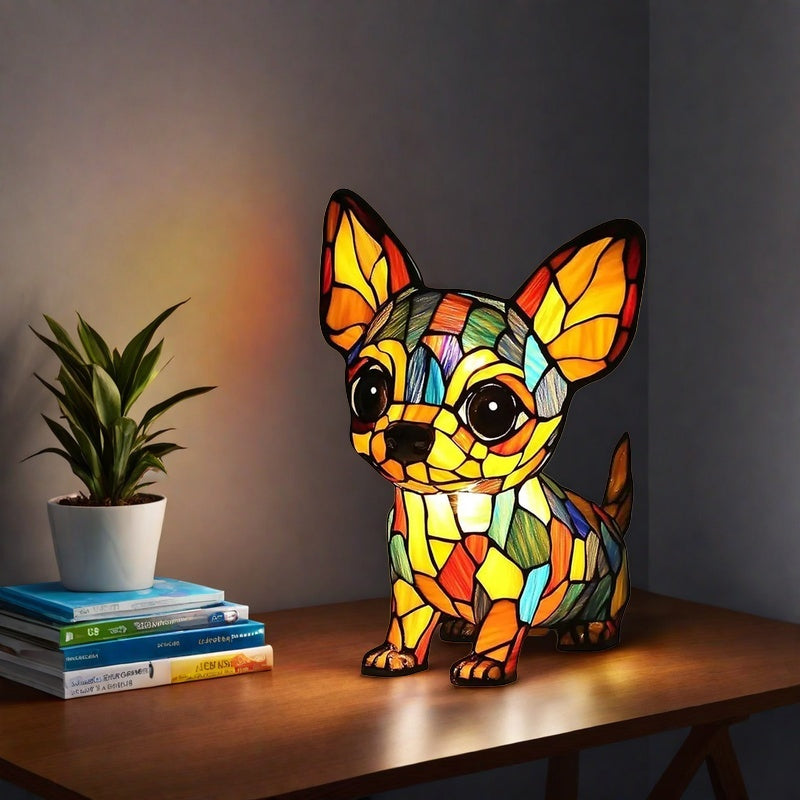 Animal resin LED night light bedside lamp