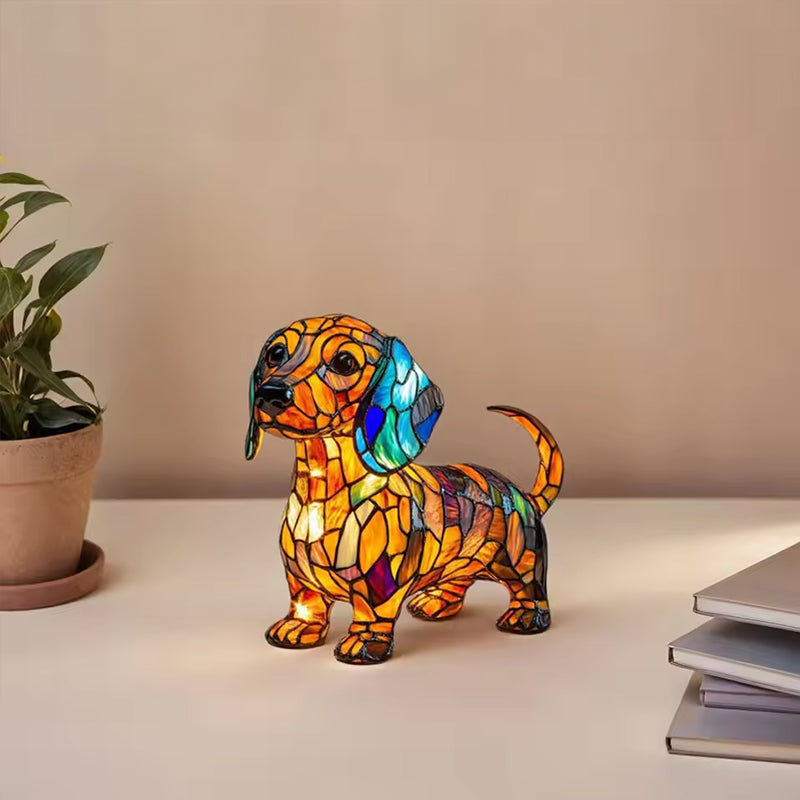 Animal resin LED night light bedside lamp