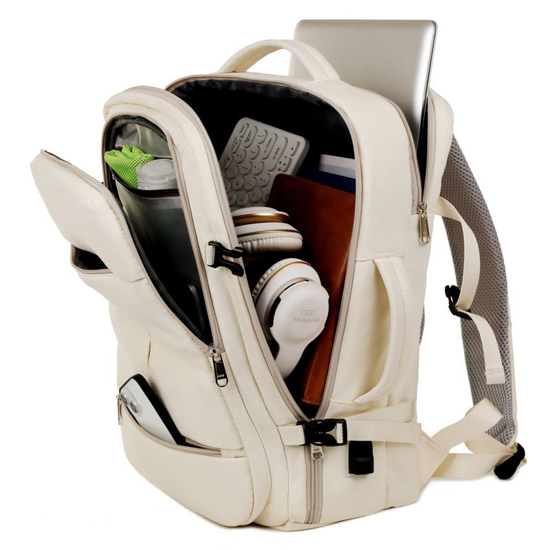 Large Capacity Backpack For Women Men Multiple Pockets And Zippers Computer Bags Business Travel Backpack