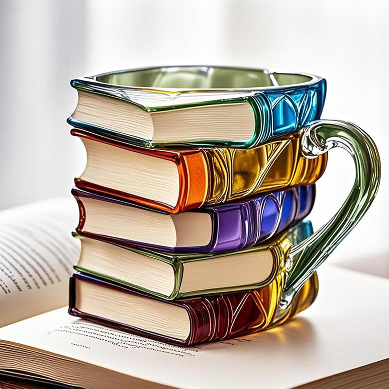 3D Painted Books Coffee Tea 11 oz Colorful Mug