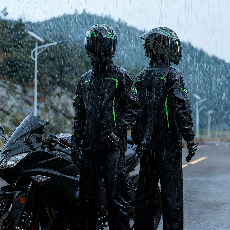 Waterproof Split Motorcycle Rain Suit - Lightweight, Foldable, Windproof, Heavy Rain Protection