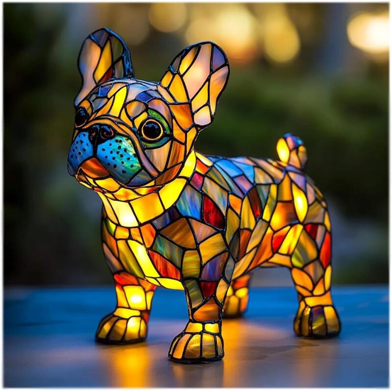 Animal resin LED night light bedside lamp