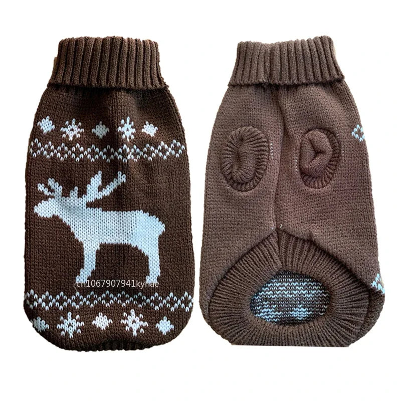 Warm Pet Knitted Winter Sweater for Small Medium Dogs