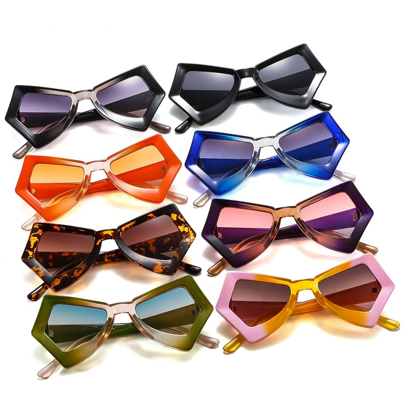 Trendy Sunglasses Women Men Punk Personality Colorful Eyeglasses