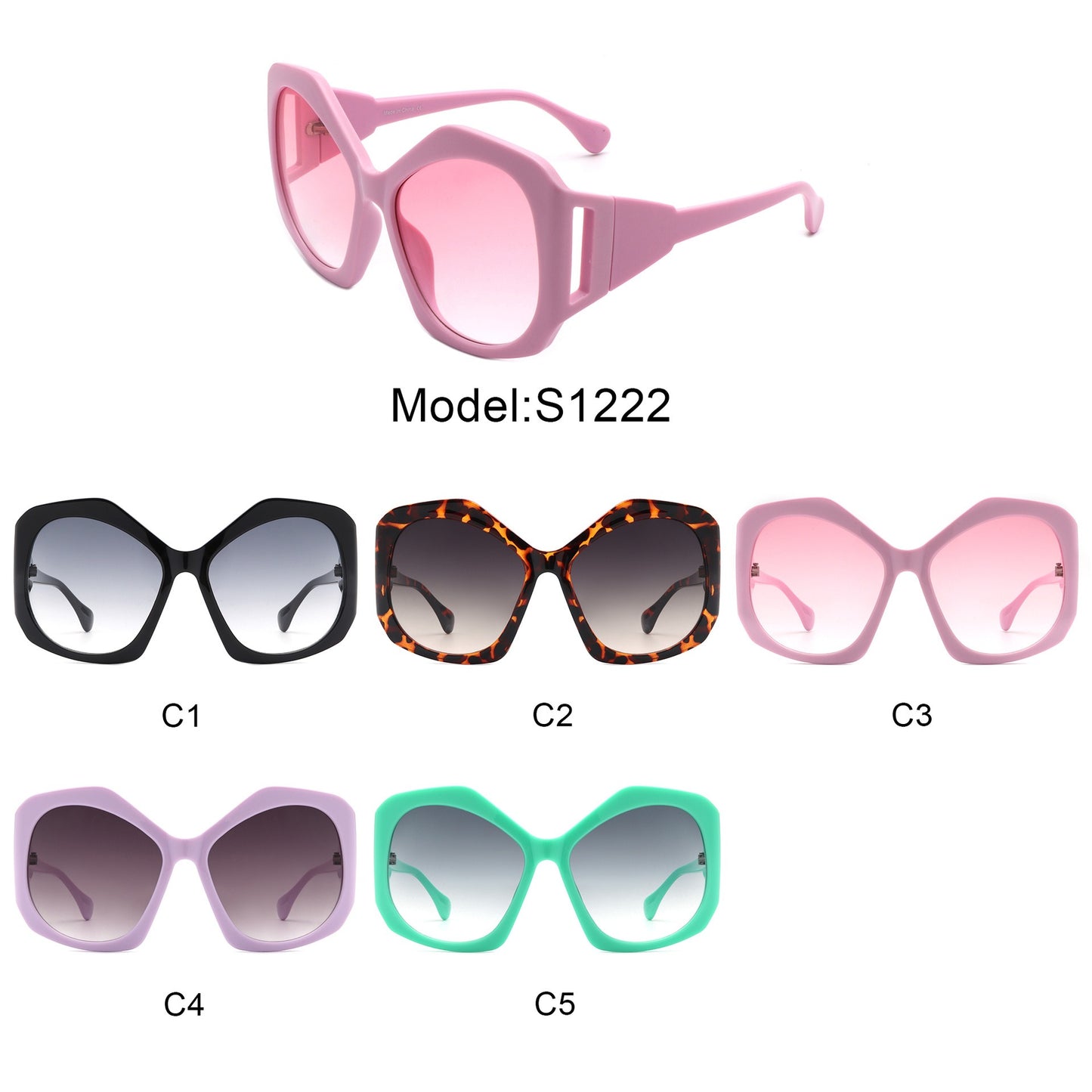 New Y2K Sunglasses for Men and Women Large Frame