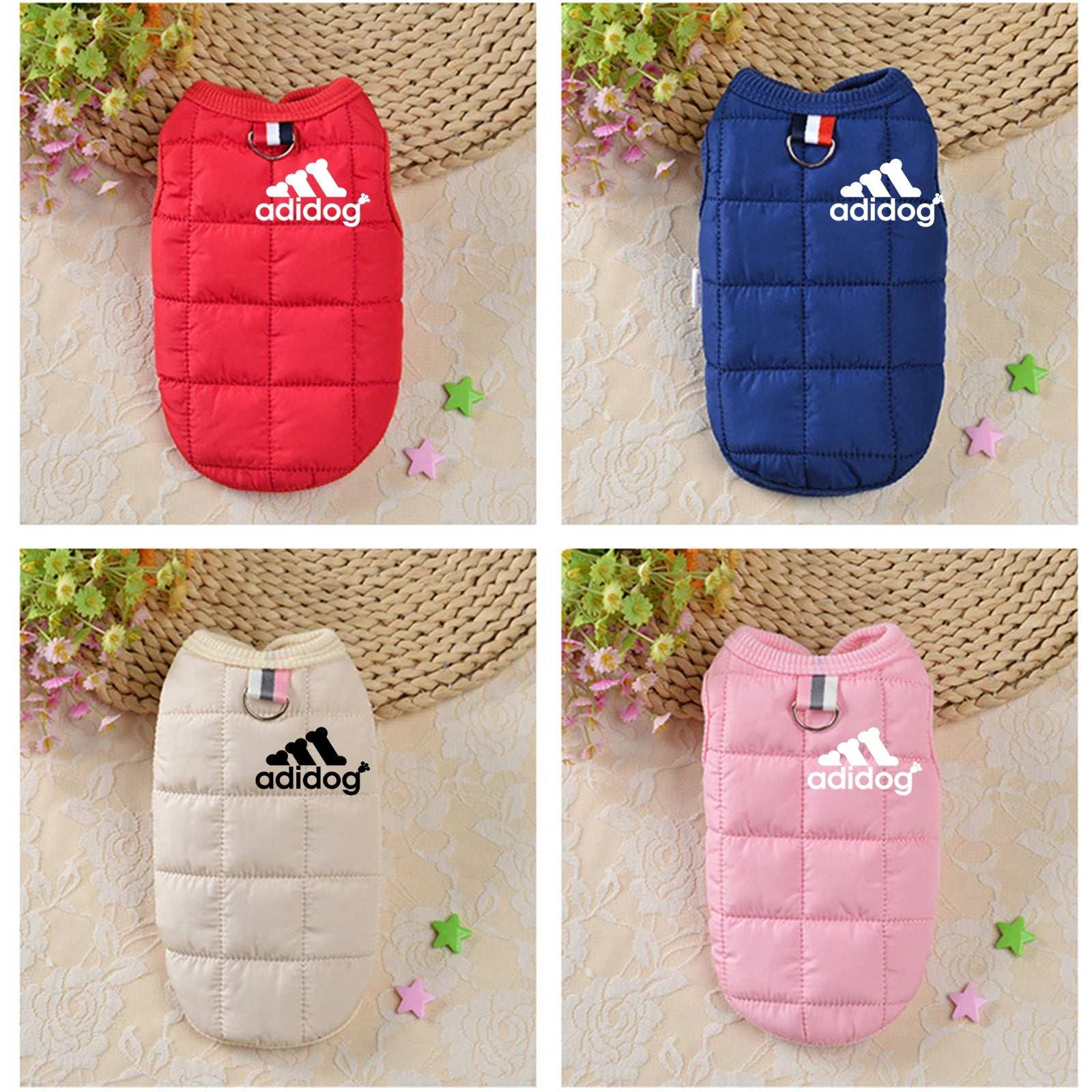 Pet clothing winter cotton-padded jacket vest multi-color waterproof