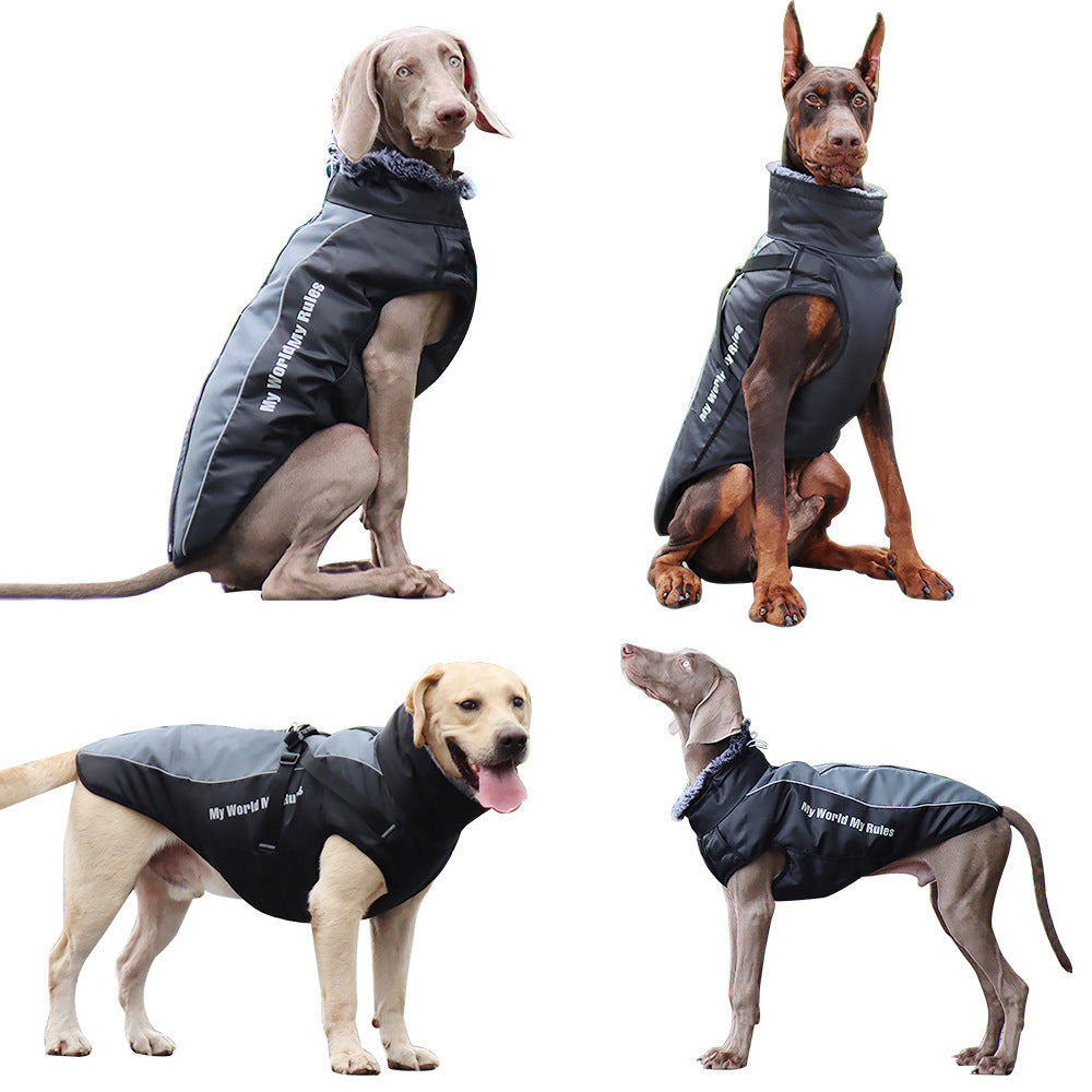 New Large Pet Warm Reflective Dog Thickened Coat Vest Jacket