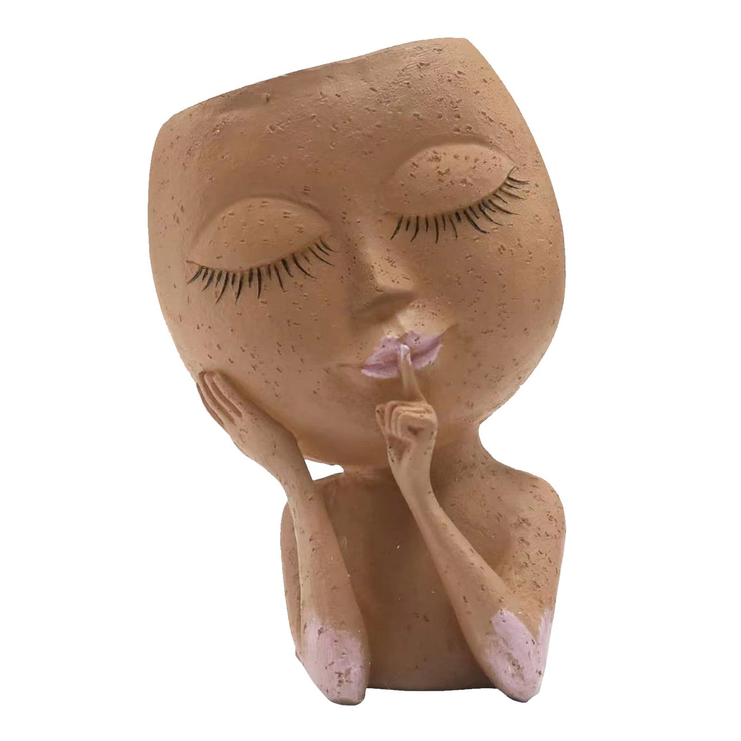 Bonita figura de muñeca para niña, jardineras suculentas, maceta de resina de vinilo