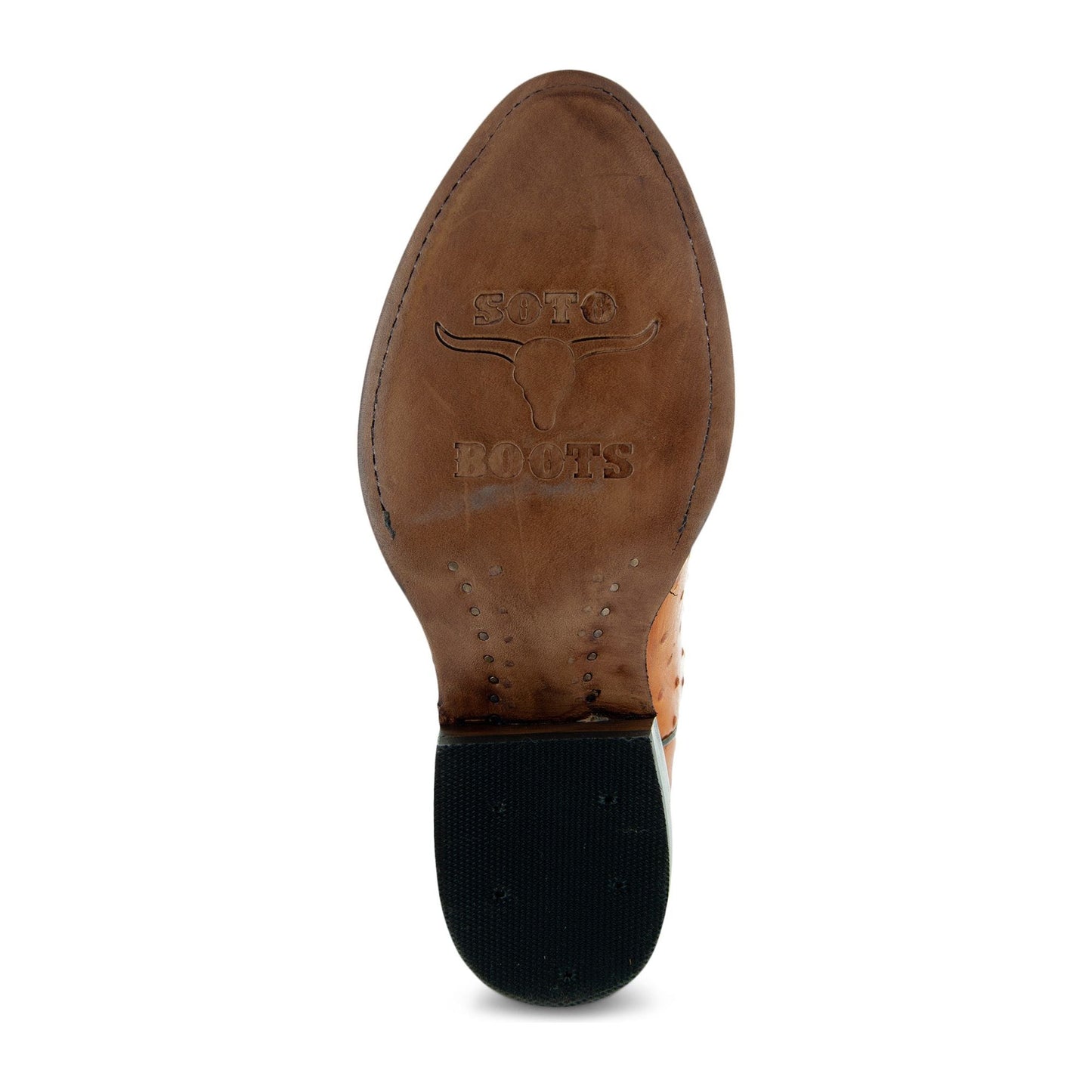 Men's Mantequilla Ostrich Print Cowboy Boots