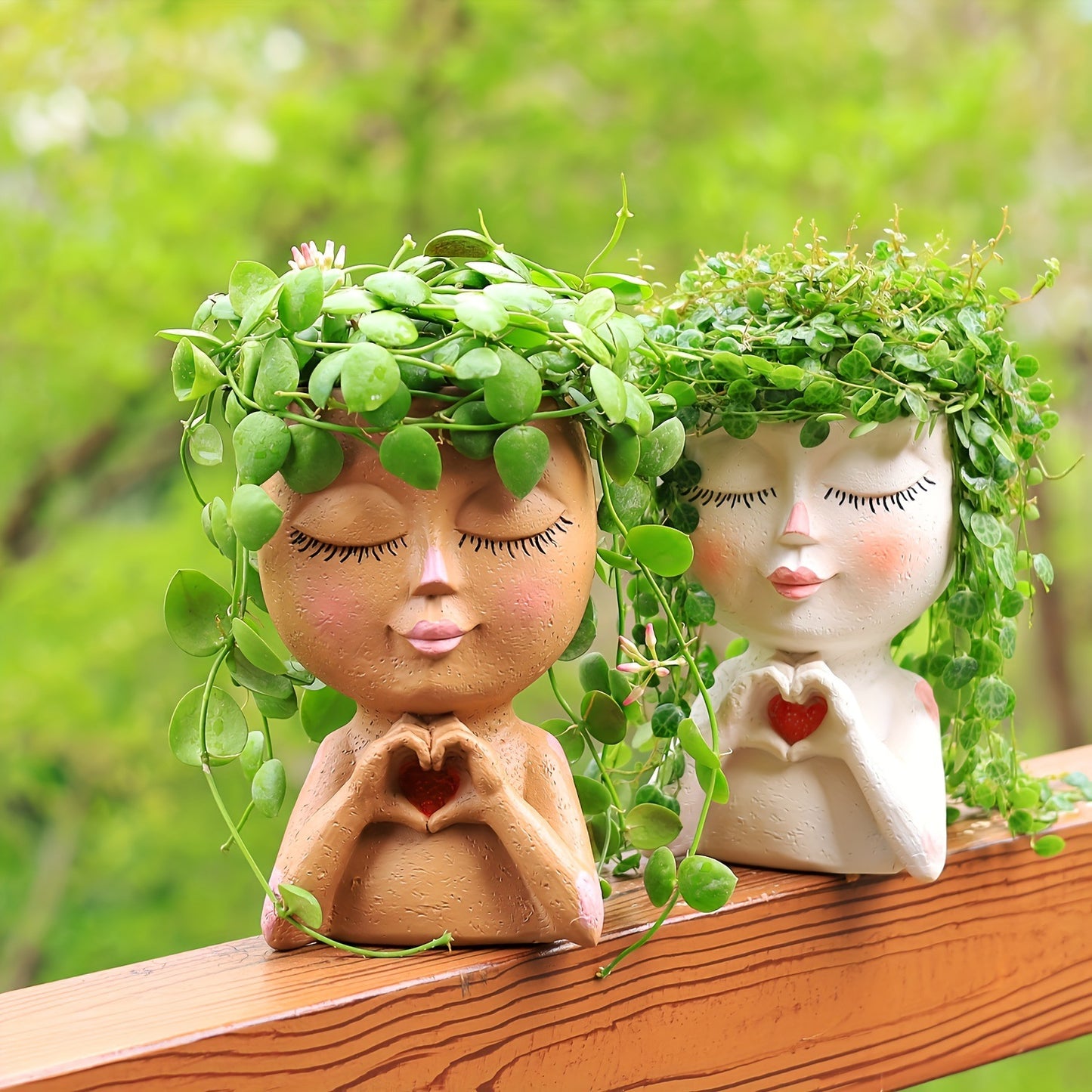 Character flower pot indoor and outdoor decorative resin statue decoration small succulent plant flower pot