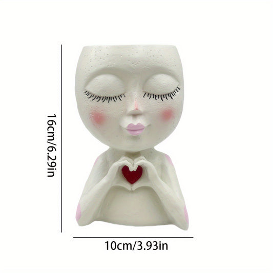 Character flower pot indoor and outdoor decorative resin statue decoration small succulent plant flower pot