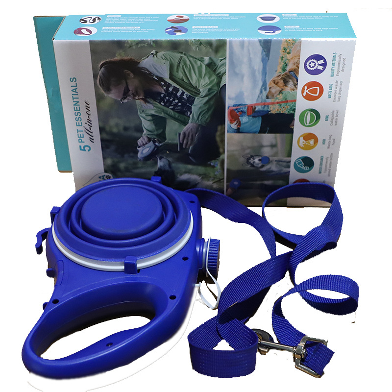 Tri-Color Dog Leash Kit with Water Cup