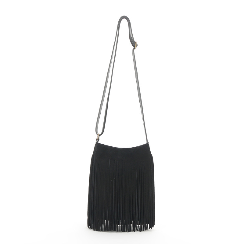 Fall Fashionista 3-Piece Set: Fringe Crossbody Bag + Cowboy Boot Earrings + Makeup Sponges