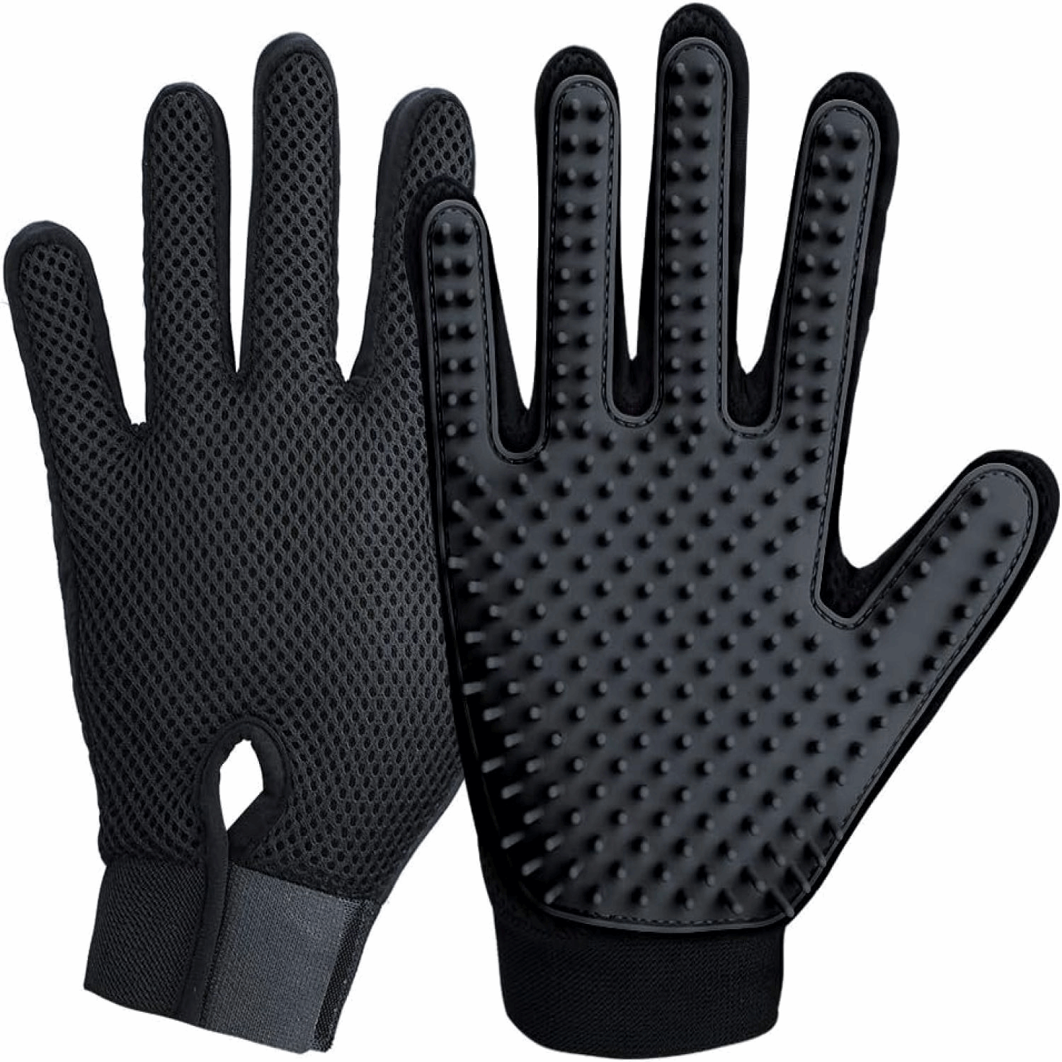 Upgrade Pet Grooming Gloves for Dogs, Cats, Rabbits & Horses with Long and Short Hair, Pets Hair Remover Mittens - 1 Pair