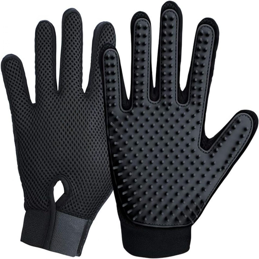 Upgrade Pet Grooming Gloves for Dogs, Cats, Rabbits & Horses with Long and Short Hair, Pets Hair Remover Mittens - 1 Pair